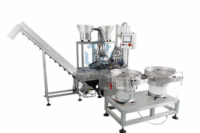 Four pieces of gel tube, automatic tube filling and pressing cap machine.